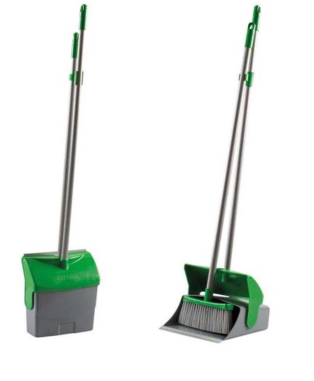 Комплект для прибирання (віник та совок з кришкою) ERMOP Prof, 98 см зелений